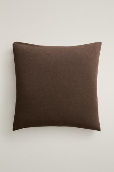 COTTON JERSEY PILLOWCASE — Brown 2