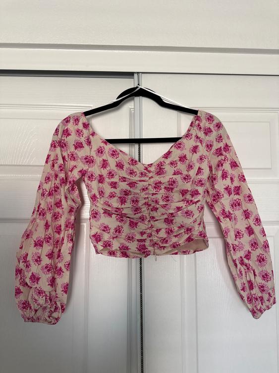 PRINTED DRAPED TOP - Image 2