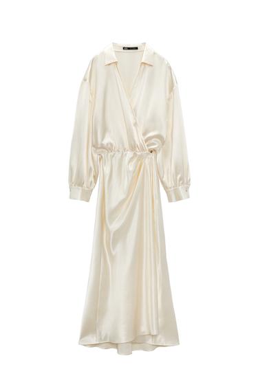 SATIN EFFECT WRAP DRESS SPECIAL EDITION