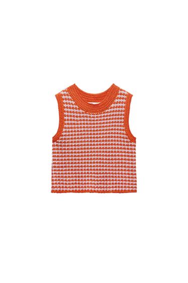 CHECK CROCHET TOP