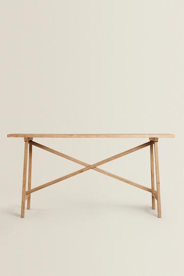 Zara ELM WOOD CONSOLE - Light beige