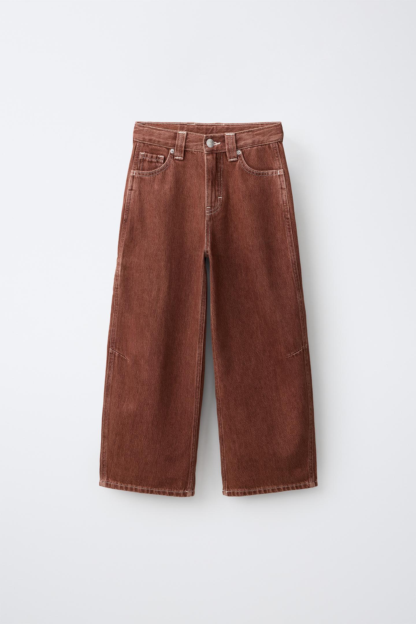 Детские джинсы Zara Baggy, цвет: Кирпичный — фото 2