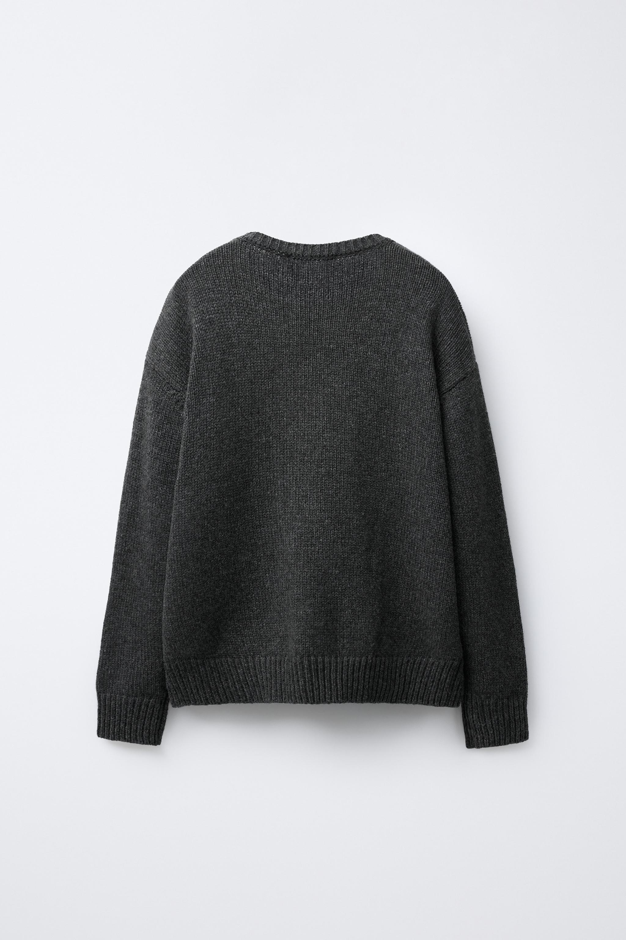 EMBROIDERED MOUSE WOOL BLEND KNIT JUMPER