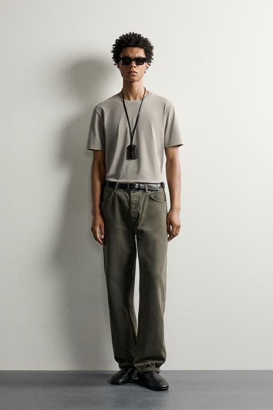 CAMISETA SLIM FIT - Gris medio de Zara - Imagen 0