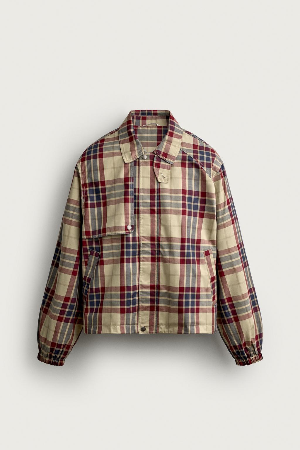 CROPPED FIT CHECKS TRENCH COAT