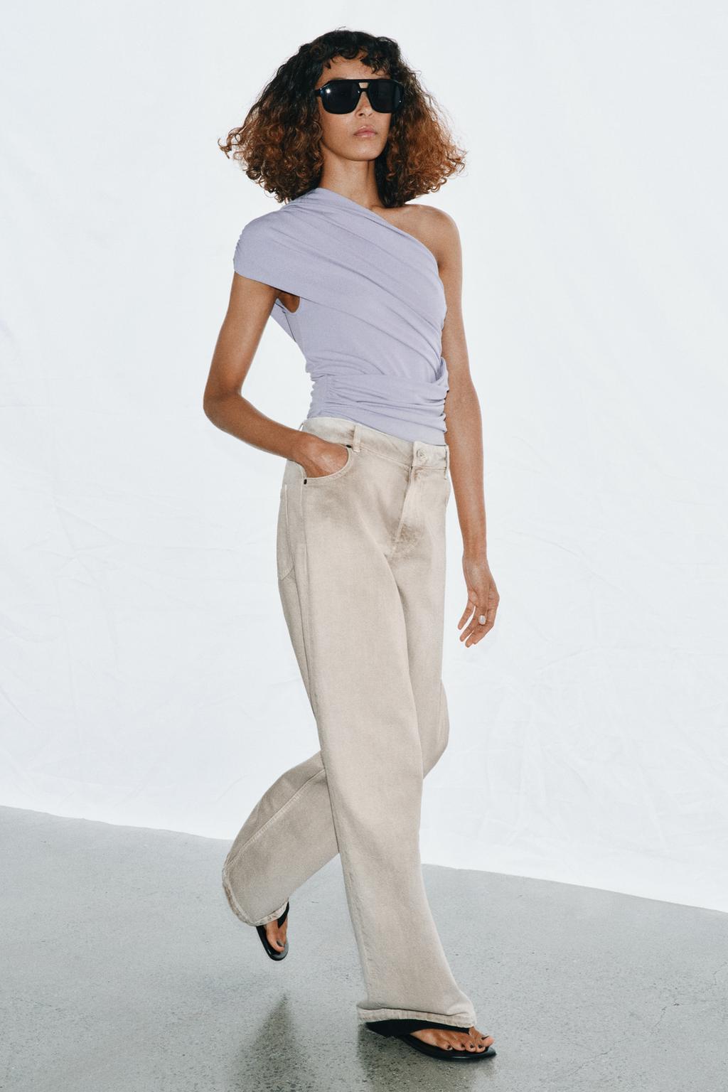 ASYMMETRIC DRAPED BODYSUIT - image 2