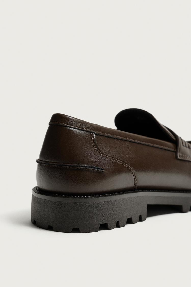 Mocasines penny con suela track 6