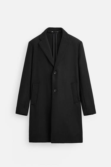 WOOL BLEND COAT - Black by Zara