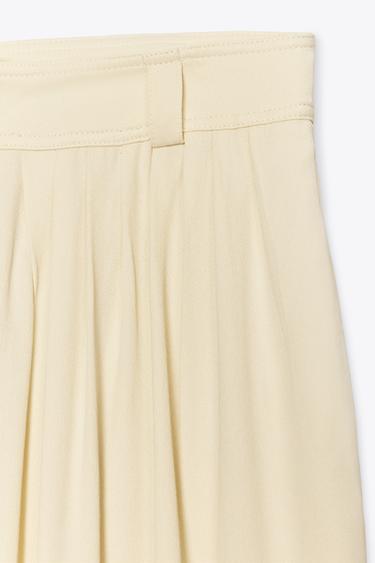ZW COLLECTION PLEATED TROUSERS - Ecru by Zara - Image 6