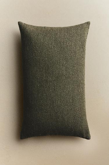 HOUSSE DE COUSSIN TEXTURÉE - Vert de Zara