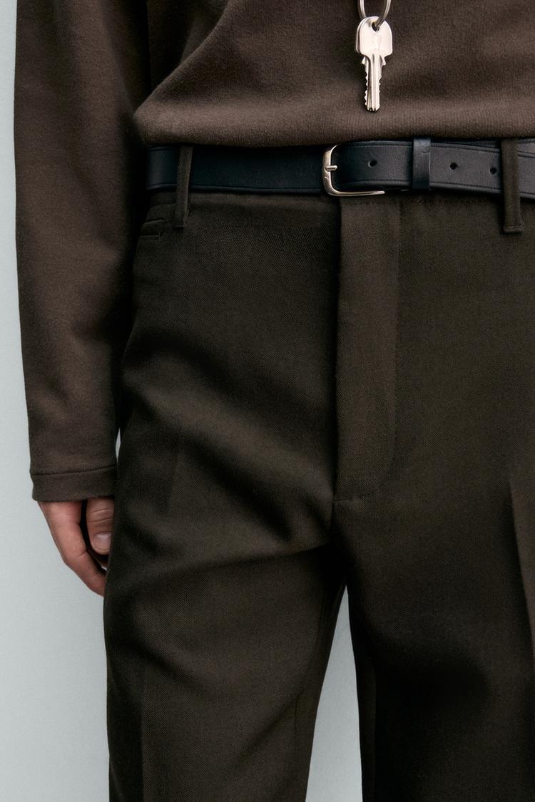 ZARA 100% WOOL ORIGINS CHINO TROUSERS