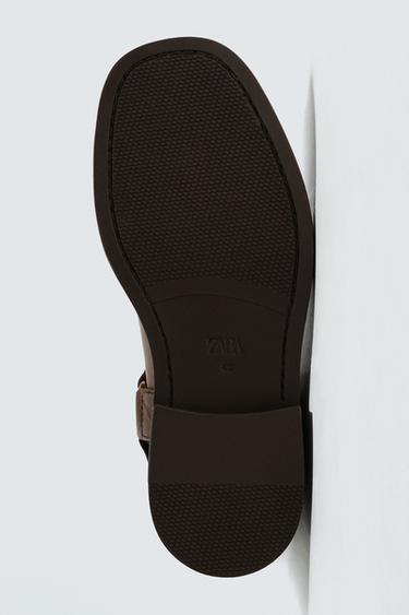 BOTTES EN CUIR À HARNAIS ÉDITION LIMITÉE - Marron de Zara - Image 3
