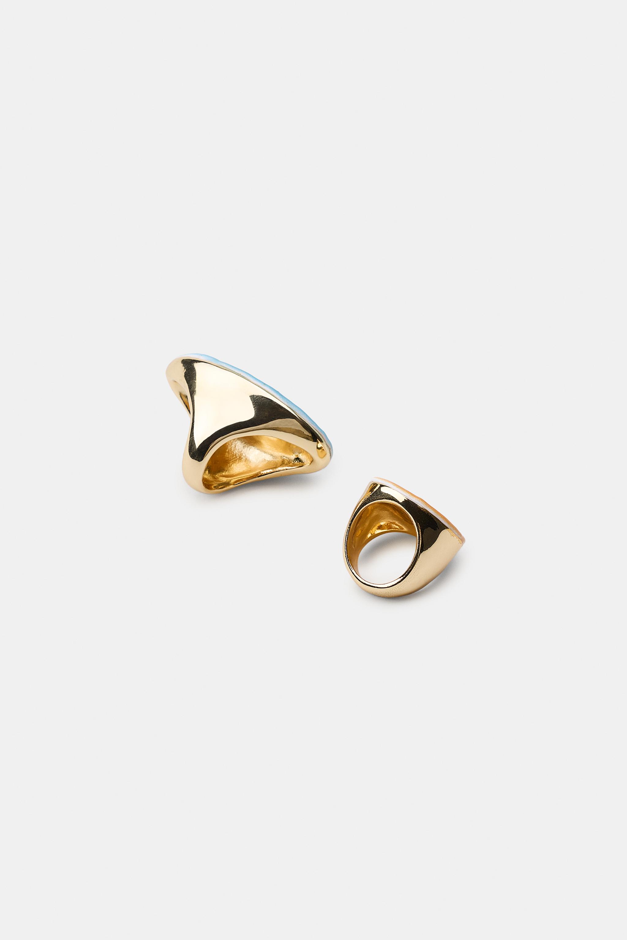 2-PACK OF GEOMETRIC FLOWER RINGS