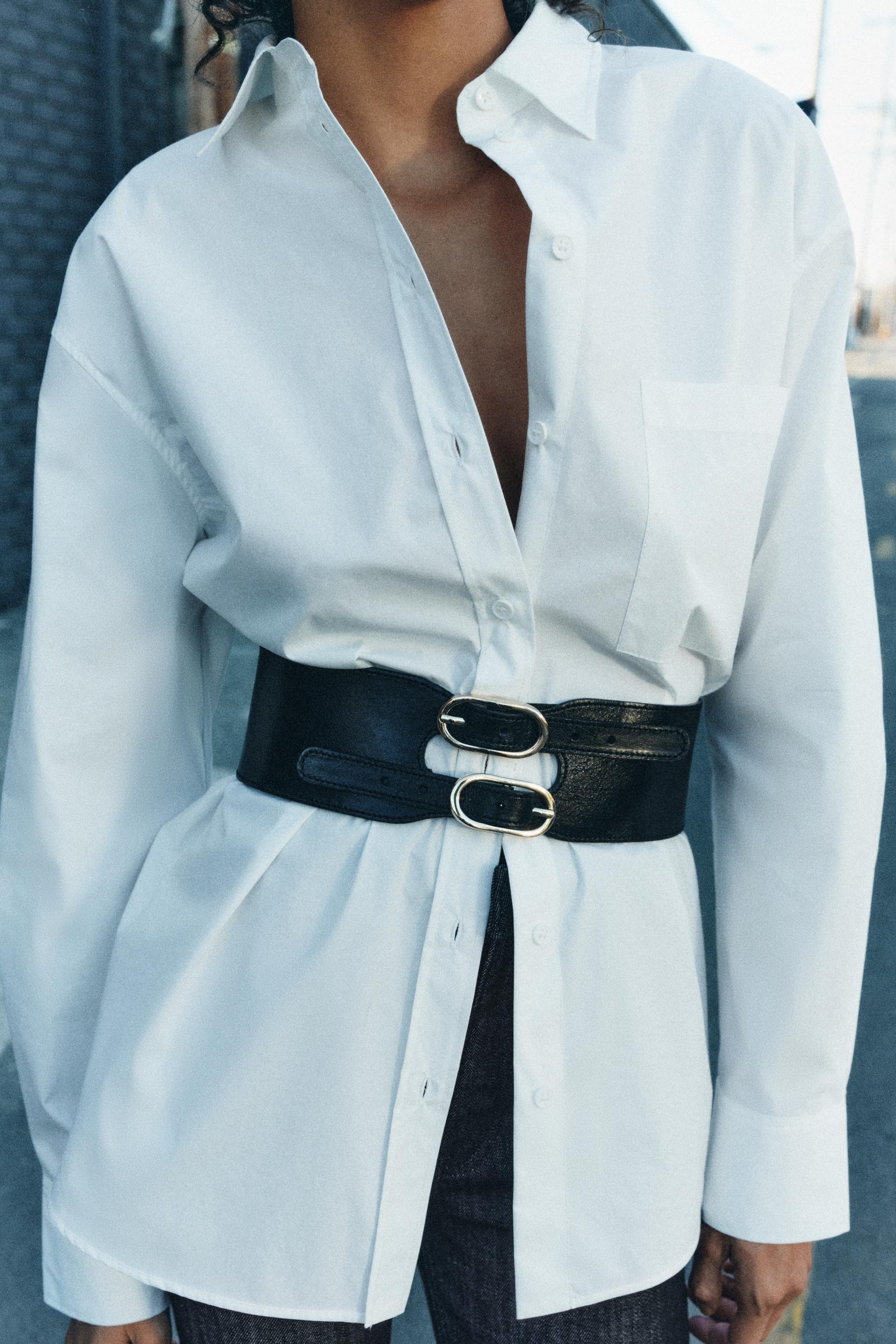 DOUBLE BUCKLE WAIST BELT Black ZARA United Kingdom