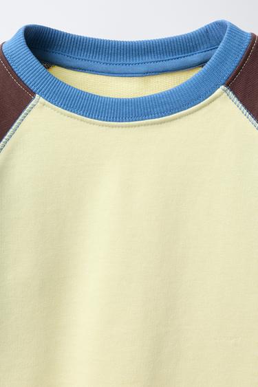 CONTRAST RAGLAN SLEEVE T-SHIRT - Yellow by Zara - Image 2