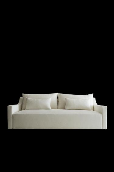 Zara WASHED LINEN COUCH - Oyster-white - Image 0