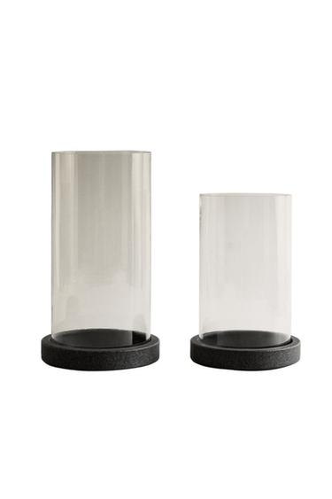 GLASS LANTERN VASE - Black by Zara