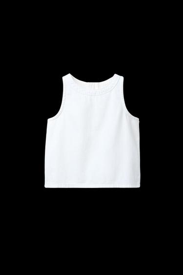 SLEEVELESS ZIP TOP - White by Zara - Image 0