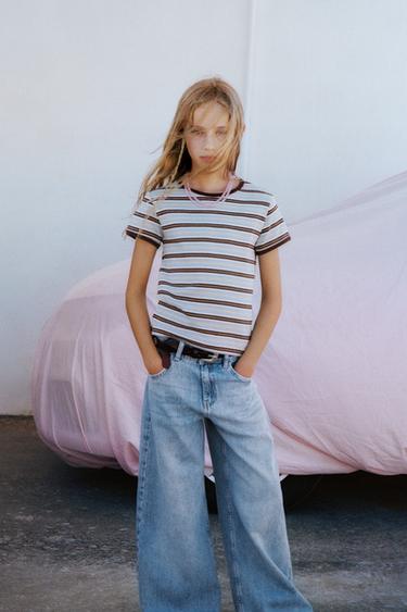 CAMISETA ESTAMPADA RAYAS - Multicolor de Zara