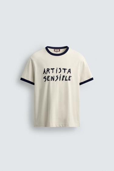 CAMISETA RIB CONTRASTE SAMUEL DE SABOIA X ZARA - Blanco roto de Zara