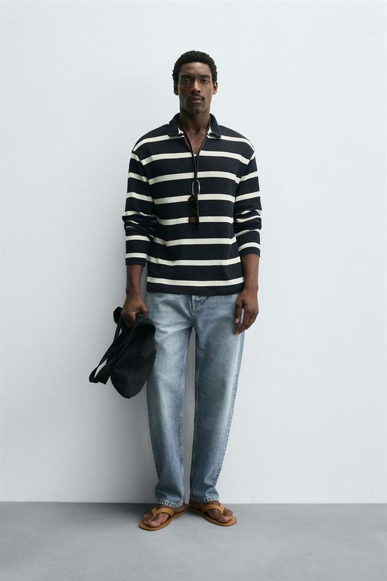 STRIPED JACQUARD POLO SHIRT
