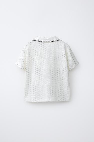 AGES 6-14 / POLKA DOT SHIRT PYJAMAS - Ecru by Zara - Image 2
