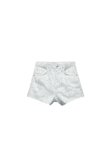PRINTED HI-RISE SHORTS