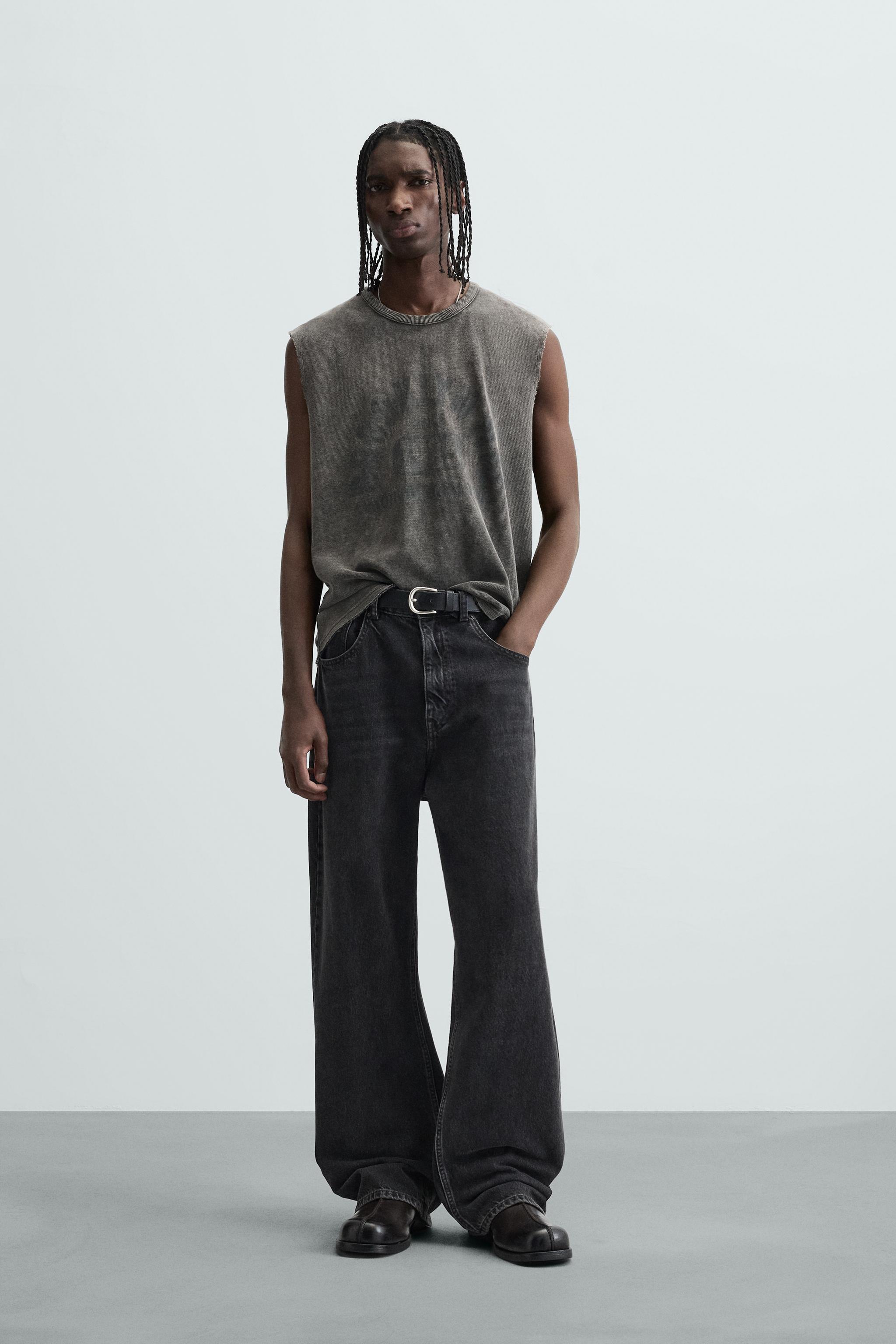 CONTRAST PRINT KNIT T-SHIRT - Black | ZARA South Africa