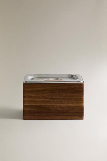 RÉCIPIENT À GLACE BOIS ACIER - Marron de Zara