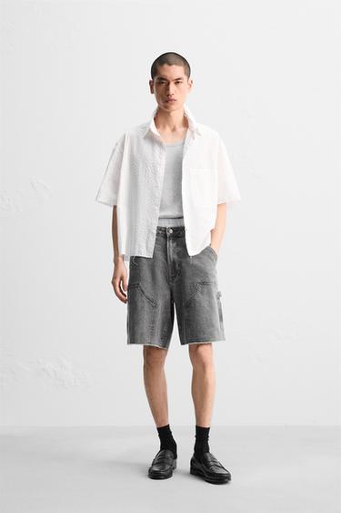 CARPENTER POCKET BERMUDA SHORTS - Dark grey by Zara