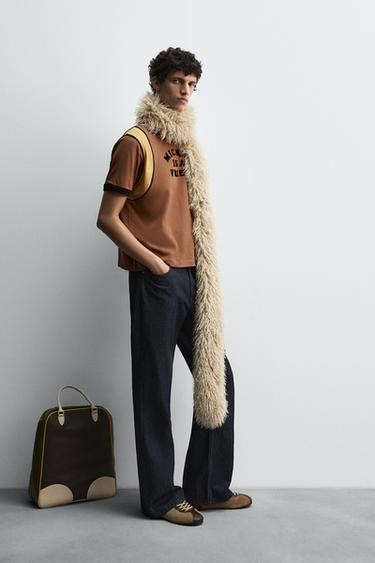 CONTRAST SLOGAN T-SHIRT HARRY LAMBERT FOR ZARA X DISNEY - Brown by Zara - Image 3