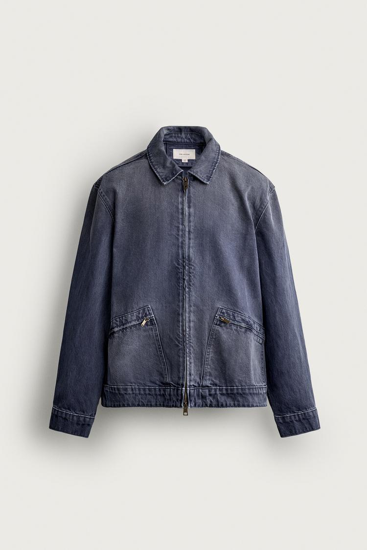 Cazadora denim regular fit cremallera
