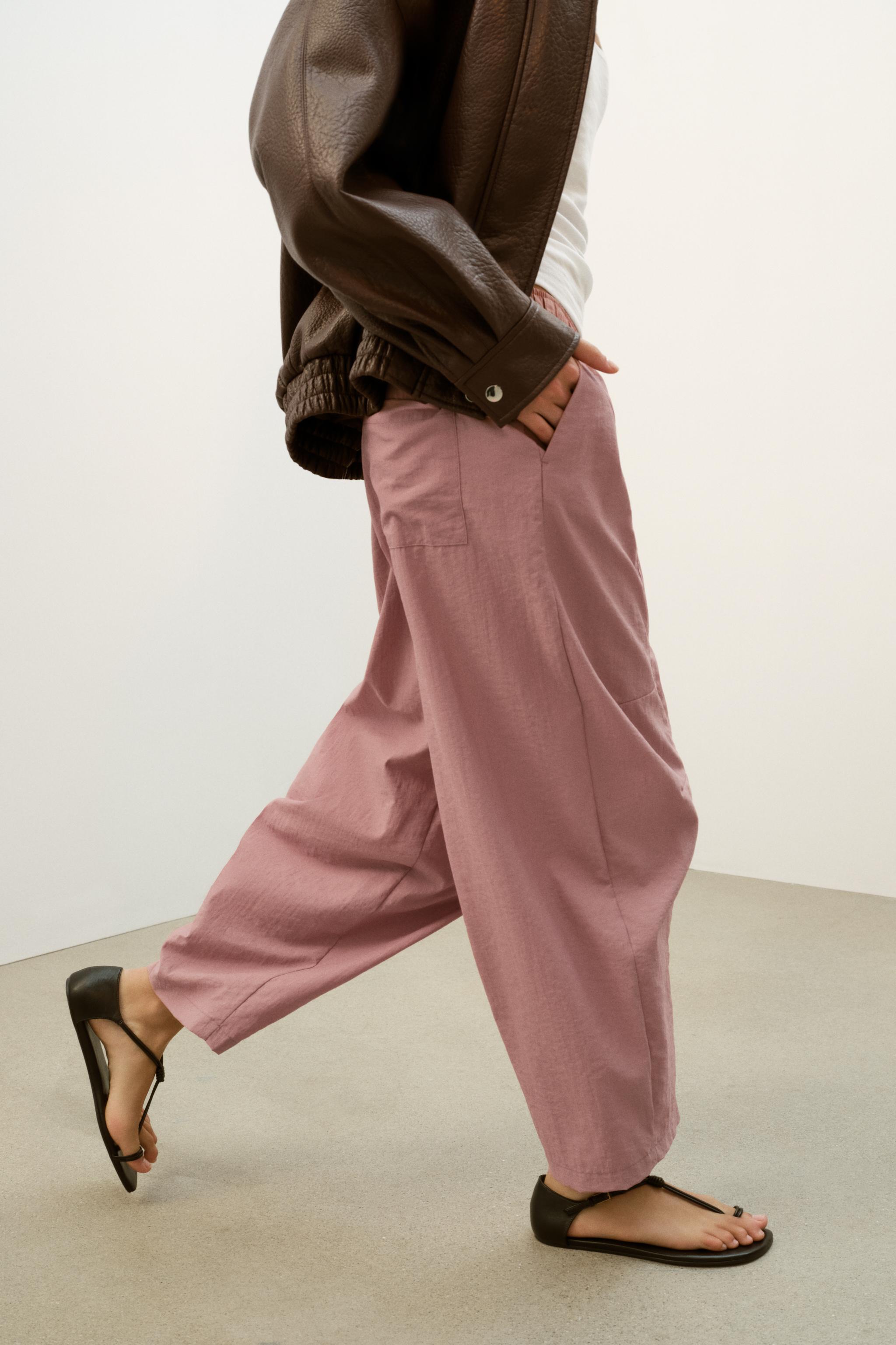 BARREL PANTS WITH ELASTIC WAIST