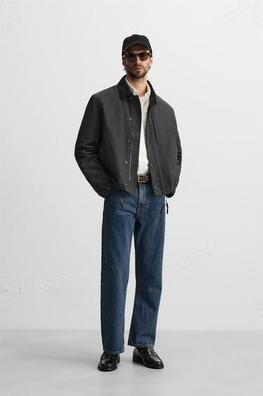 CONTRAST COLLAR JACKET - Charcoal by Zara - Image 0