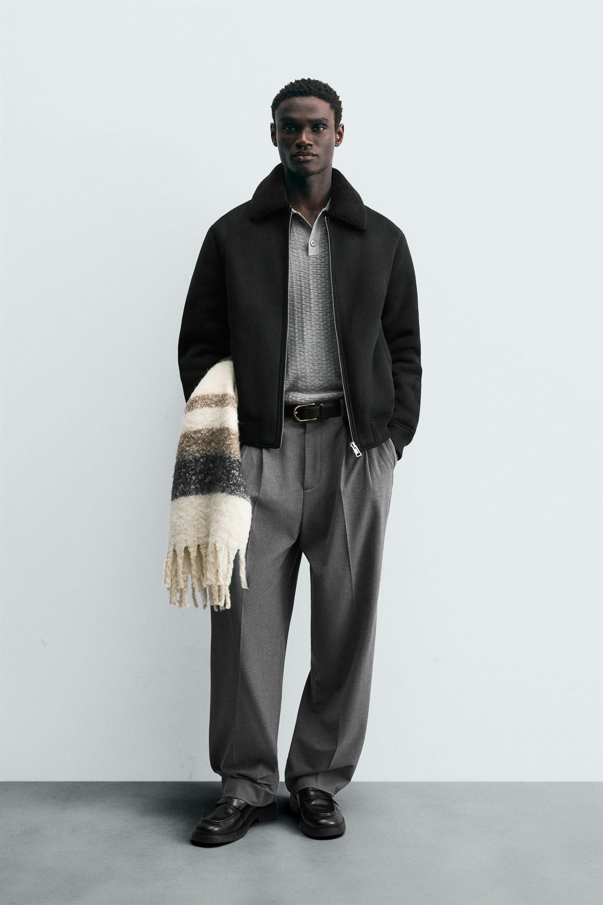 DOUBLE-FACED FAUX SUEDE JACKET - Black | ZARA South Africa
