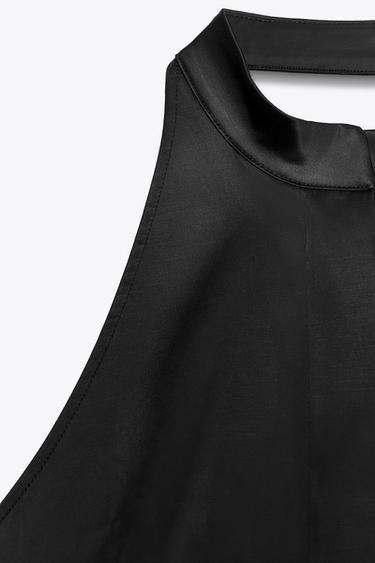 GILET SATINÉ - Noir de Zara - Image 9