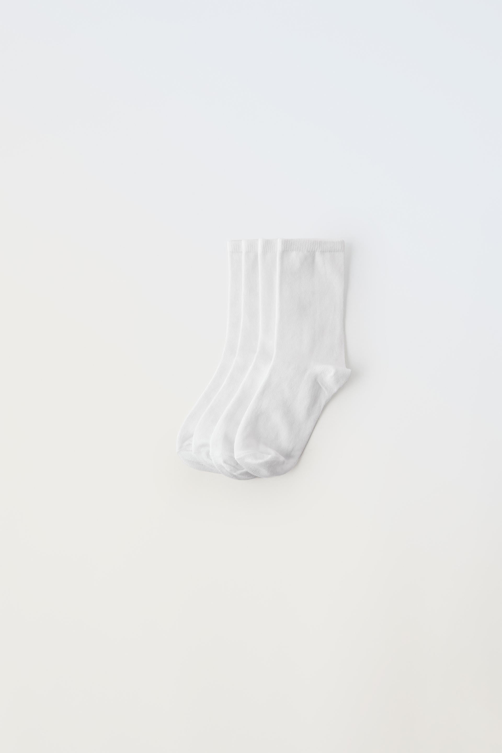 FOUR-PACK OF LONG SOCKS - White | ZARA United States