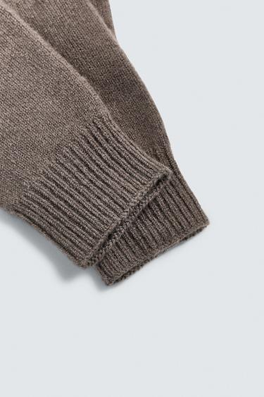 GANTS EN MAILLE LAINE ET CACHEMIRE - Marron / Taupe de Zara - Image 2