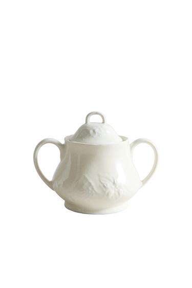 Zara GRAPE PORCELAIN SUGAR BOWL - 奶油色