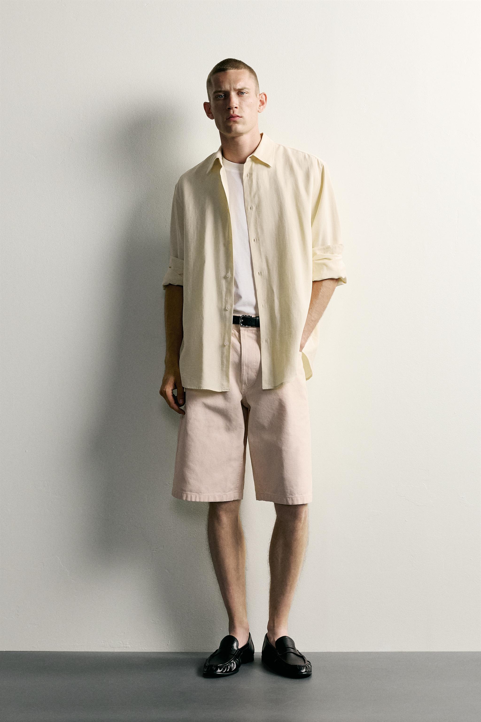 Zara RELAXED FIT DENIM BERMUDA