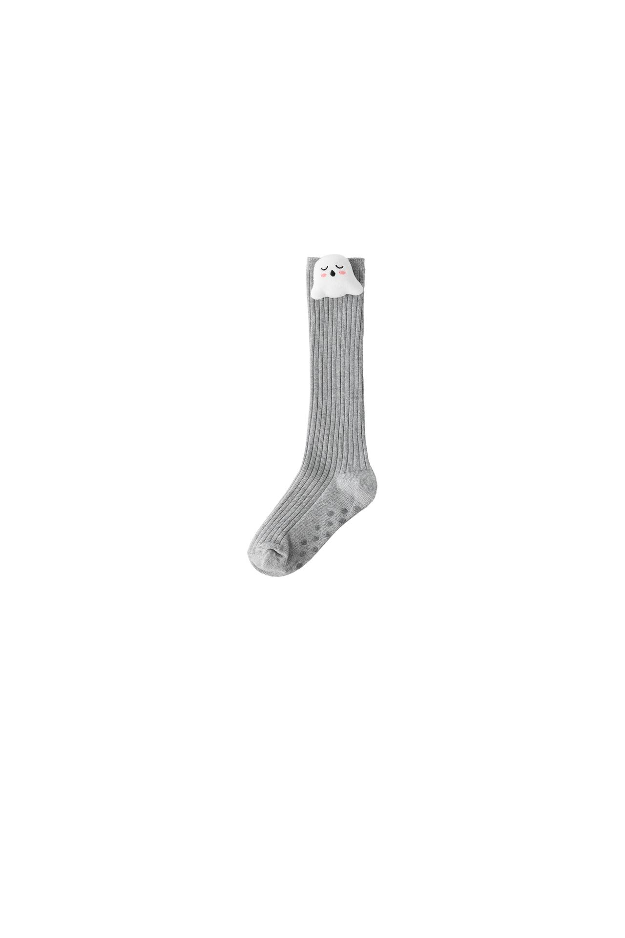 LONG RIBBED SOCKS WITH APPLIQUÉ