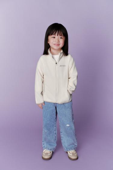 FLUID RIPPED WIDE-LEG JEANS - Mid-blue by Zara