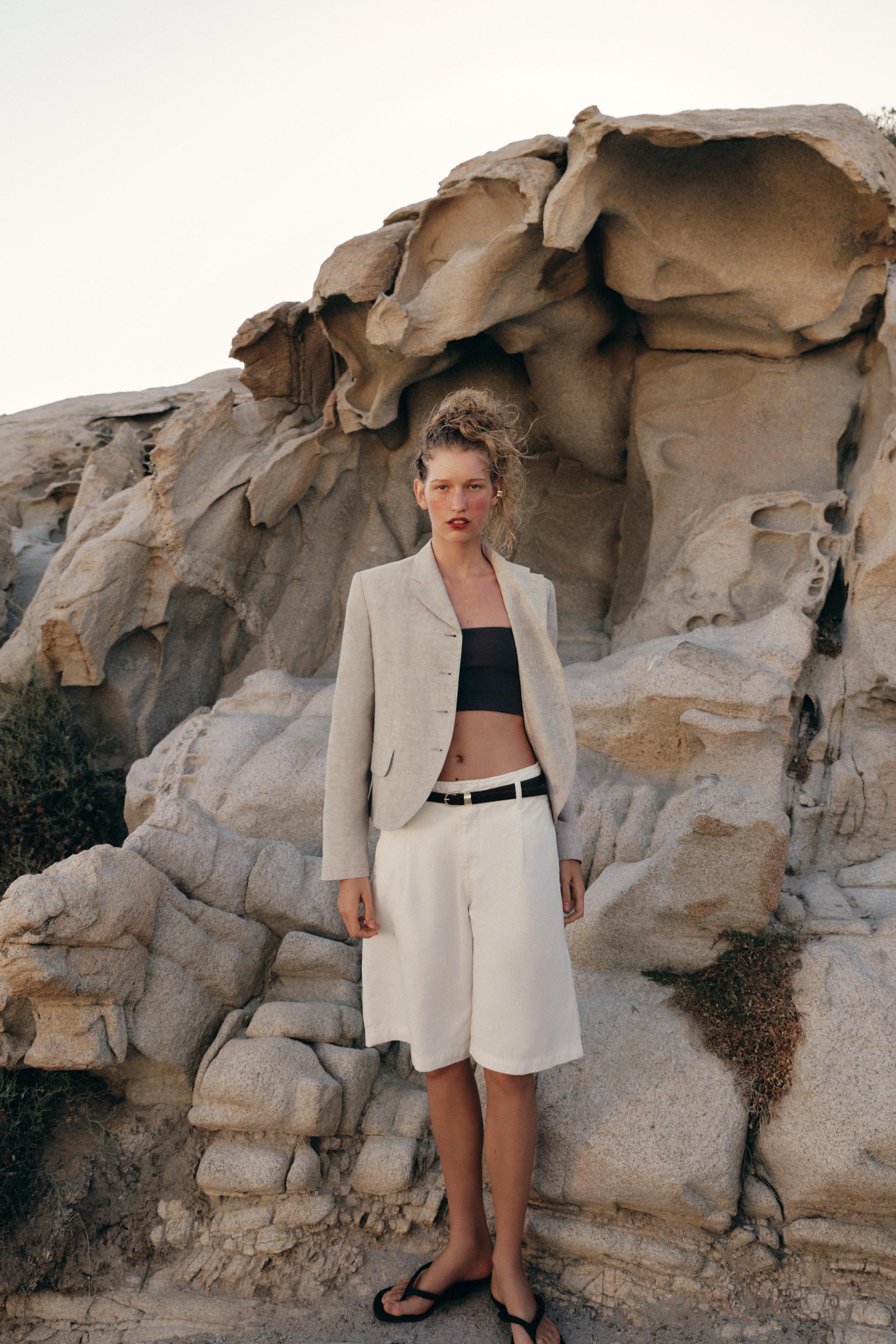 Zara Pens Keten Blazer