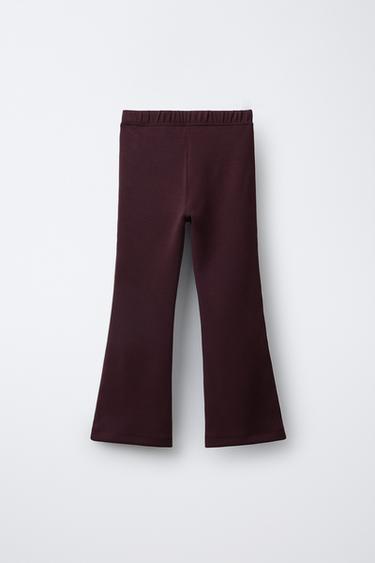 FLARE TROUSERS WITH CONTRASTING TRIM DETAIL IN MODAL - Plum by Zara - Image 1