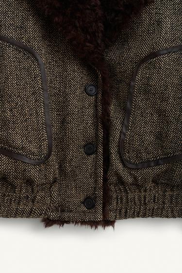 BLOUSON BOMBER CHEVRONS BIMATIÈRE ÉDITION LIMITÉE - Noir de Zara - Image 8