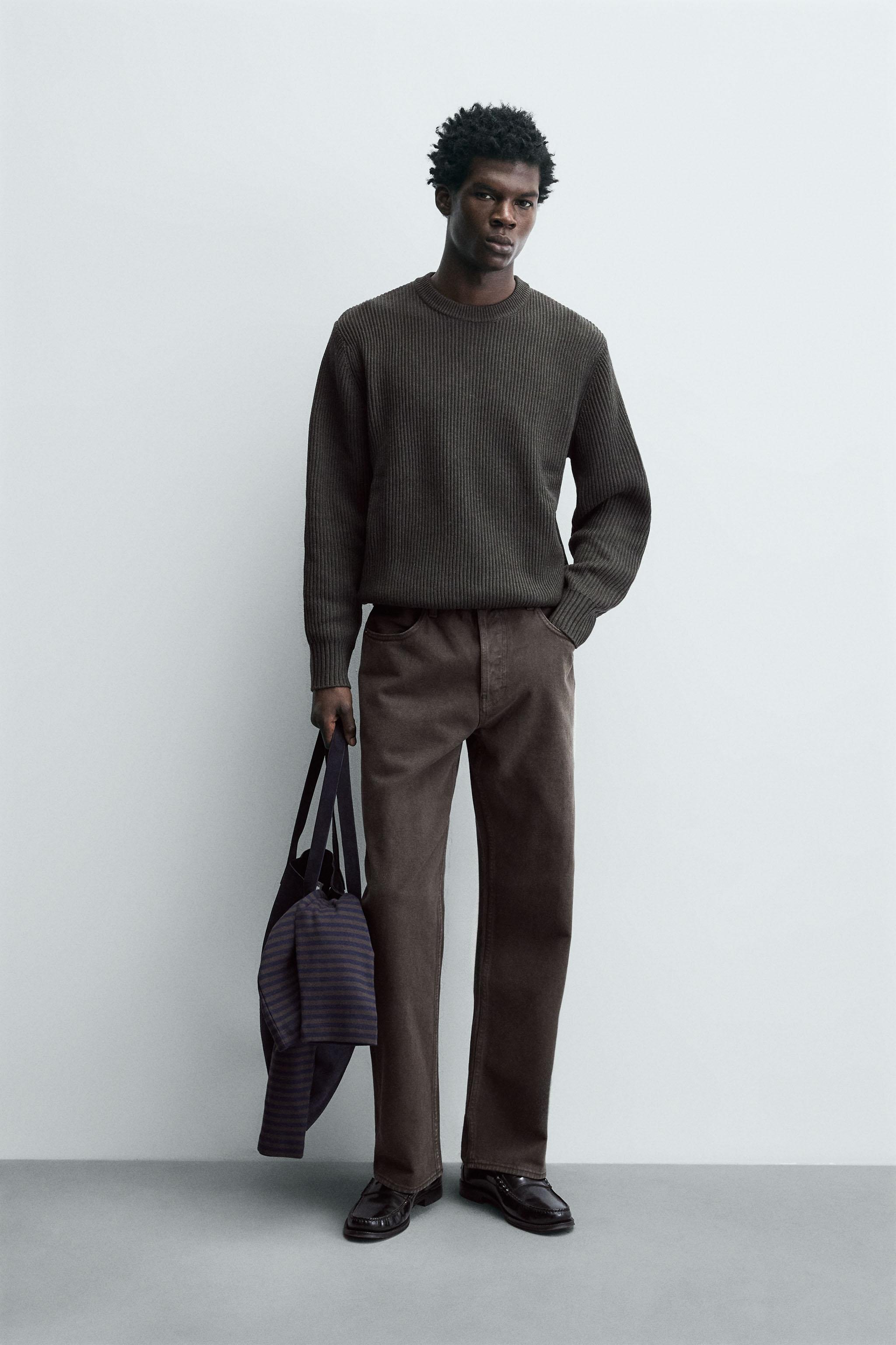 裏編みニットセーター - ネイビーブルー | ZARA Japan / 日本