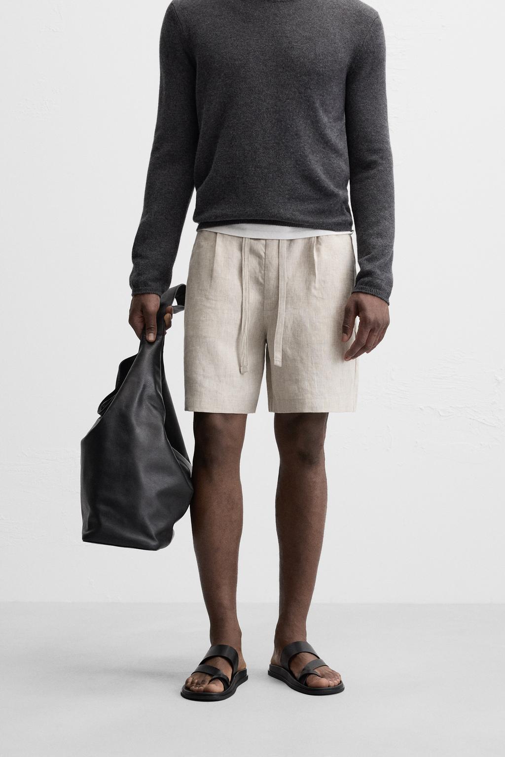 100% LINEN SHORTS