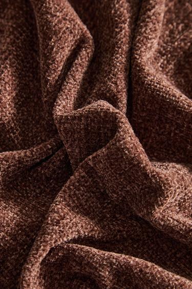 CHENILLE THROW - Brown by Zara