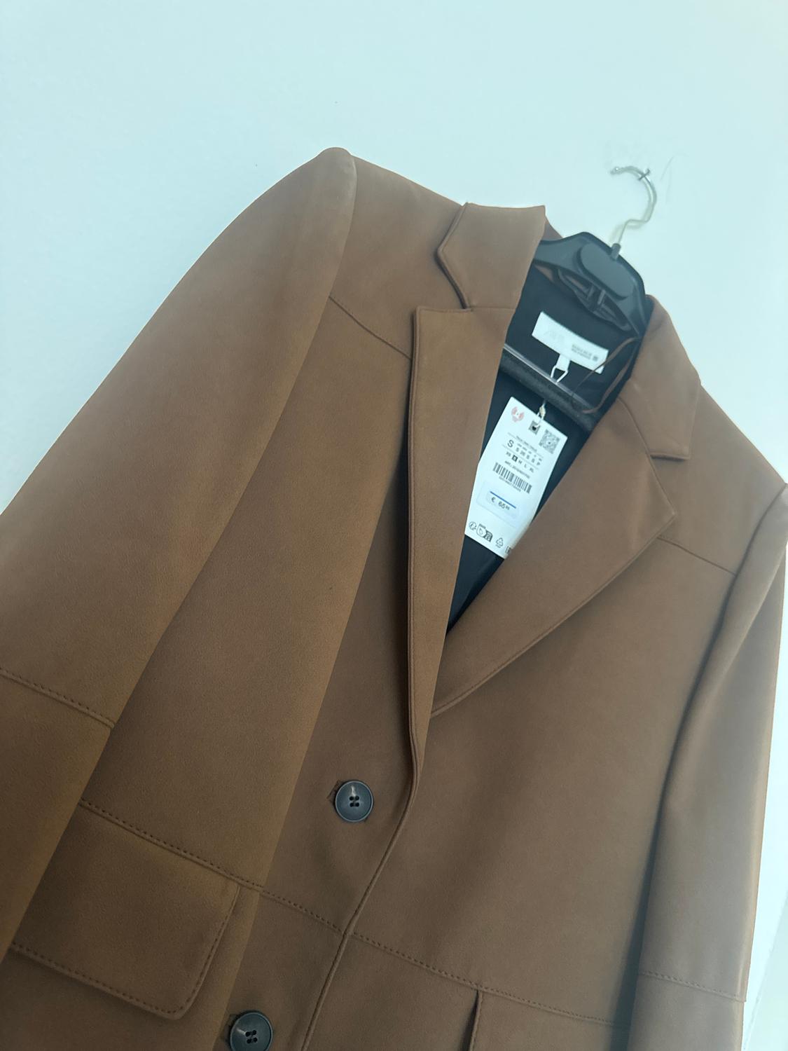 FAUX SUEDE STRAIGHT BLAZER - Image 3