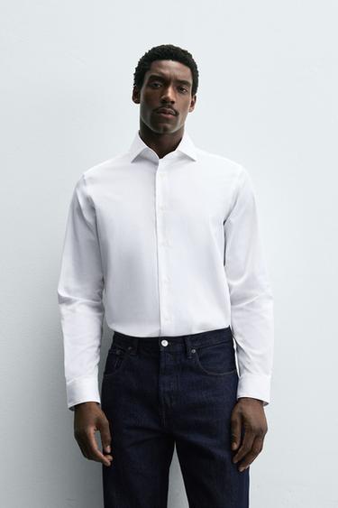 CAMISA REGULAR FIT - Blanco de Zara